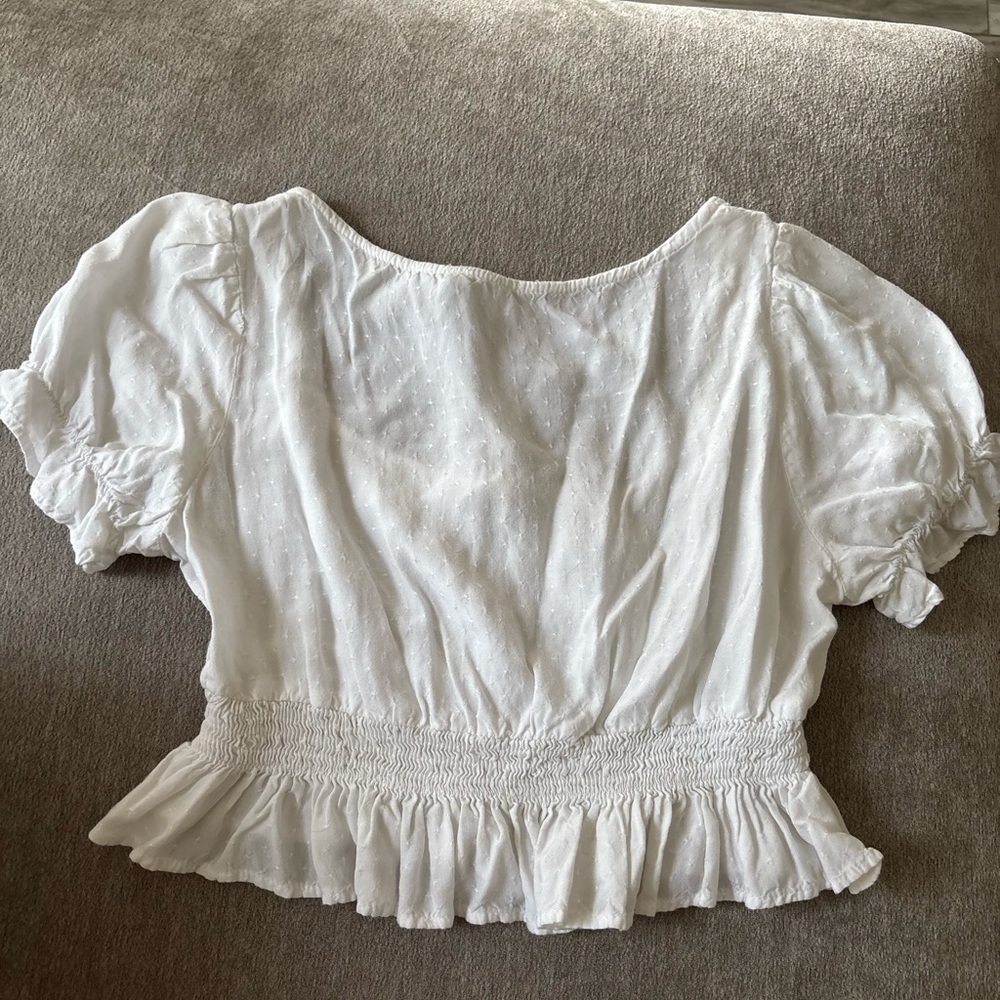 White Ruffle Blouse - Picture 2 of 3